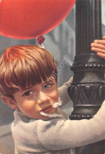 Cartolina serie Piccoli uomini nel cinema LAMORISSE Il palloncino rosso …