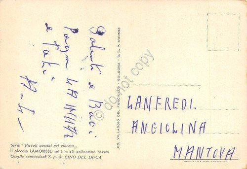 Cartolina serie Piccoli uomini nel cinema LAMORISSE Il palloncino rosso …