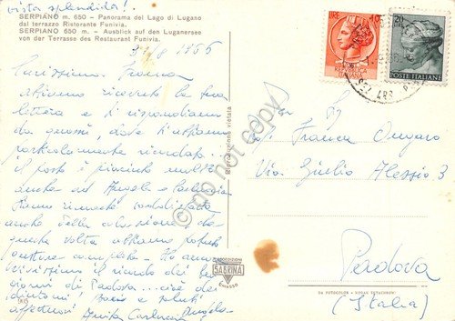 Cartolina Serpiano Panorama del Lago di Lugano Terrazzo Ristorante Funivia … | Immagine Gallery 2