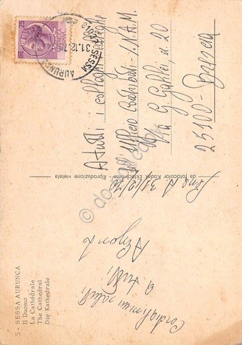 Cartolina Sessa Aurunca Duomo 1970 | Immagine Gallery 2