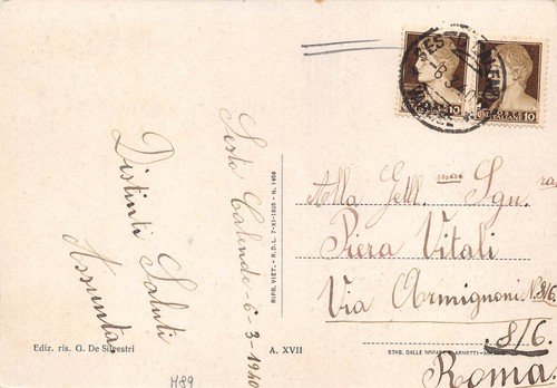 Cartolina Sesto Calende Ponte 1940