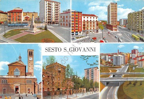 Cartolina Sesto San Giovanni vedute 1965 (Milano) | Immagine principale
