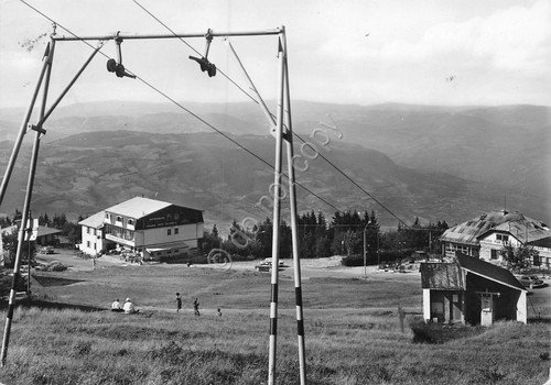 Cartolina Sestola Pian del Falco seggiovia Animata 1966 | Immagine principale