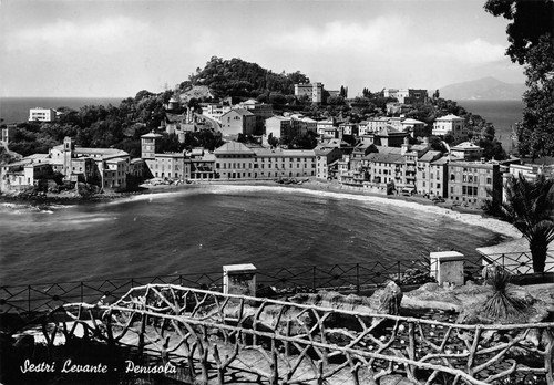Cartolina Sestri Levante Penisola 1953
