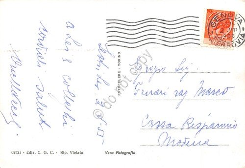 Cartolina Sestri Levante veduta da Villa Mulas 1955 | Immagine Gallery 2