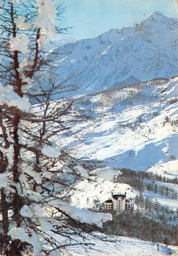 Cartolina Sestriere Hotel Principe di Piemonte timbro Buon Natale 1970 …