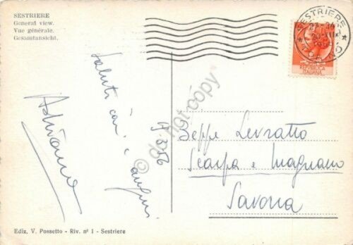 Cartolina Sestriere panorama 1956 (Torino) | Immagine Gallery 2