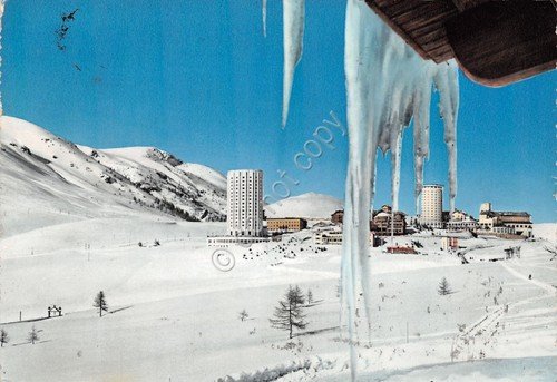 Cartolina Sestriere panorama 1957 timbro incontri col libro (Torino) | Immagine Gallery 1