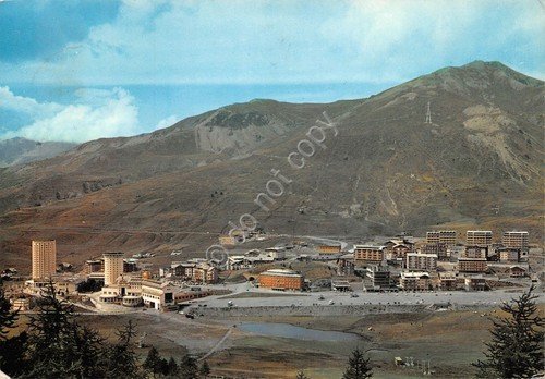 Cartolina Sestriere panorama 1965