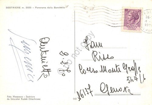 Cartolina Sestriere panorama dalla Banchetta 1970 (Torino) | Immagine Gallery 2