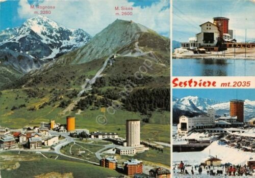 Cartolina Sestriere Vedute 1977 (Torino) | Immagine Gallery 1