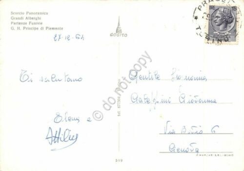 Cartolina Sestriere vedute varie Cristallo 1964