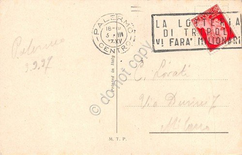 Cartolina Sicilia Carro Siciliano illustrata 1937 | Immagine Gallery 2