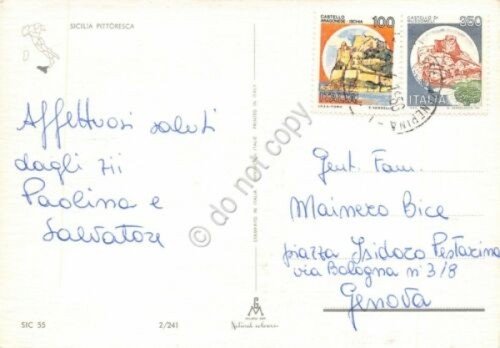 Cartolina Sicilia vedute abiti tradizionali 1988 (Palermo) | Immagine Gallery 2