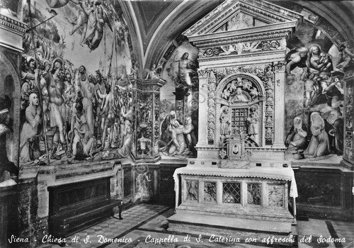 Cartolina Siena Chiesa S. Domenico Cappella S. Caterina con affreschi …