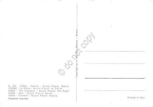 Cartolina Siena Duomo Interno Pulpito | Immagine Gallery 2