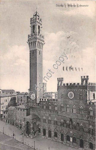 Cartolina Siena Palazzo Comunale 1934