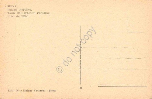 Cartolina Siena Palazzo Pubblico anni '30 | Immagine Gallery 2