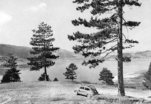Cartolina Sila Lago Cecita Fiat 600 | Immagine principale