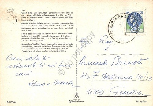 Cartolina Sila panorama parziale 1979 (Cosenza) | Immagine Gallery 2