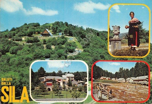 Cartolina Sila vedute varie e abiti tradizionali | Immagine principale