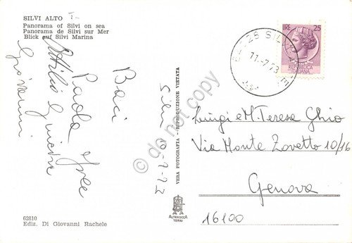 Cartolina Silvi Alto Panorama di Silvi Marina 1973 | Immagine Gallery 2