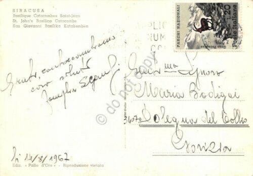 Cartolina Siracusa Basilica Catacombe San Giovanni 1967 | Immagine Gallery 2