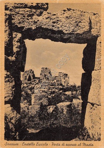 Cartolina Siracusa Castello Eurialo Porta accesso al Mastio Alterocca Terni
