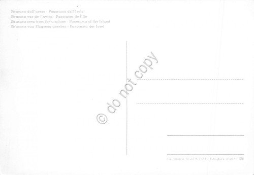 Cartolina Siracusa panorama aereo