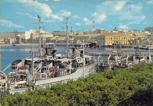 Cartolina Siracusa porto grande navi anni '80 | Immagine principale
