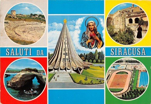 Cartolina Siracusa Saluti da Vedutine 1979 VG