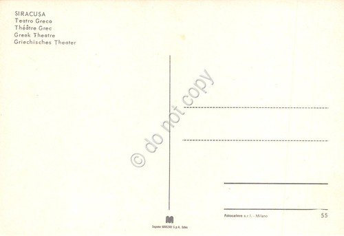 Cartolina Siracusa Teatro Greco