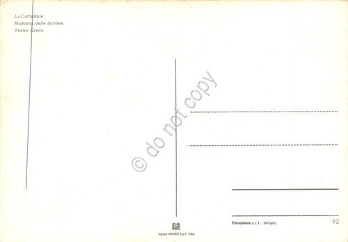 Cartolina Siracusa vedute Cattedrale Teatro Greco Madonna delle Lacrime | Immagine Gallery 2