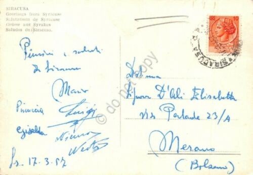 Cartolina Siracusa vedute varie Madonna delle Lacrime 1957 | Immagine Gallery 2