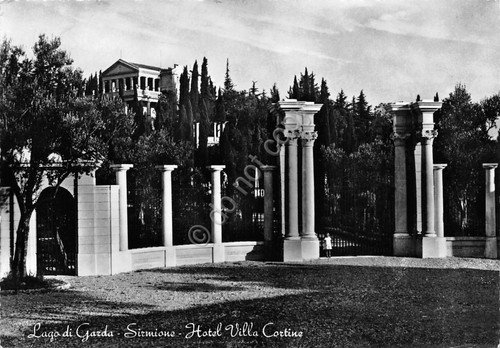 Cartolina Sirmione Hotel Villa Cortine 1963 timbro PT