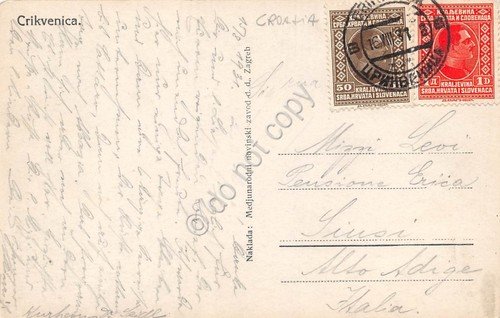 Cartolina Slovenia Crikvenica 1931
