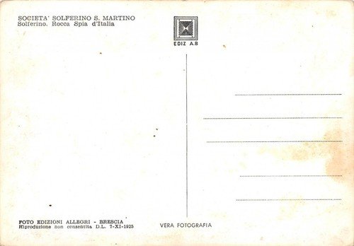 Cartolina Società Solferino San Martino Rocca