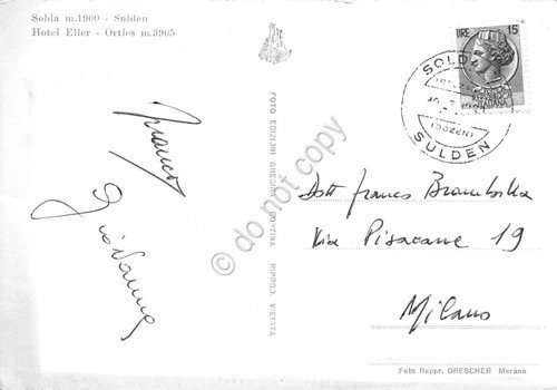 Cartolina Solda Sulden Hotel Eller | Immagine Gallery 2