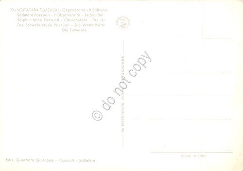 Cartolina Solfatara Pozzuoli Osservatorio Soffione | Immagine Gallery 2