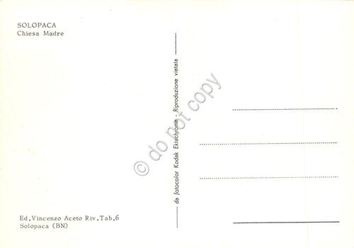Cartolina Solopaca Chiesa Madre anni '80