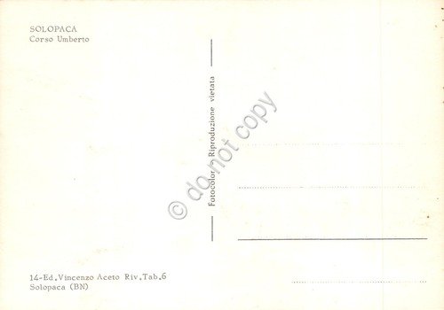 Cartolina Solopaca Corso Umberto case bus animata anni '80 | Immagine Gallery 2