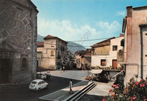 Cartolina Solopaca Piazza Vittoria case animata anni '80 | Immagine principale