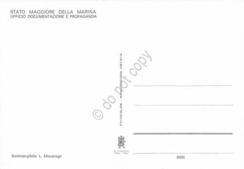 Cartolina Sommergibile Mocenigo Stato Maggiore Marina