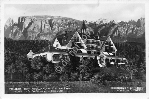 Cartolina Soprabolzano sul Renon Hotel Holznek anni '50 | Immagine principale