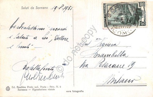 Cartolina Sormano Panorama 1951 | Immagine Gallery 2