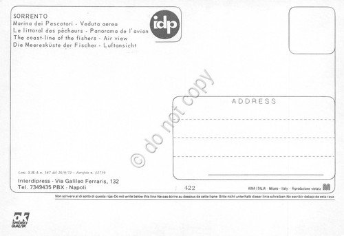 Cartolina Sorrento Marina dei Pescatori veduta aerea case spiaggia anni … | Immagine Gallery 2