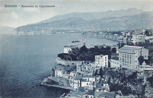 Cartolina Sorrento panorama da Capodimonte anni ' 30