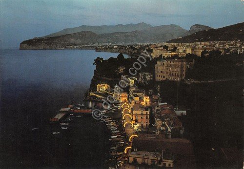 Cartolina Sorrento panorama notturno 1980 (Napoli) | Immagine principale