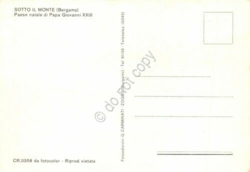 Cartolina Sotto il Monte paese (Bergamo)