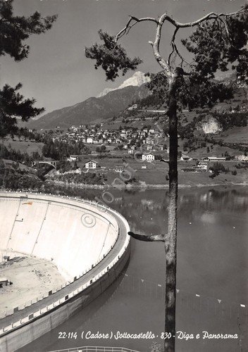 Cartolina Sottocastello Cadore Diga e panorama | Immagine principale